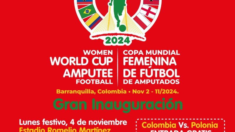 12 países competirán en Barranquilla durante la primera Copa Mundial Femenina de Fútbol de Amputados