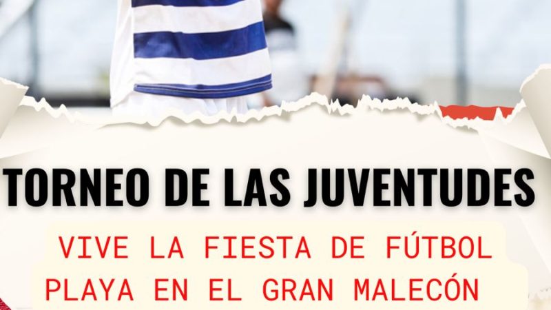 Te extiendo la invitación a este torneo de fútbol playa en el malecón. Gracias por la difusión de esta información.🤗