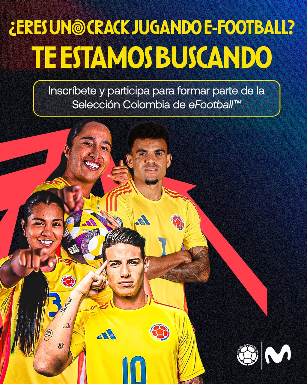 La FCF y Movistar inician convocatoria nacional rumbo a la Selección Colombia de eFootball