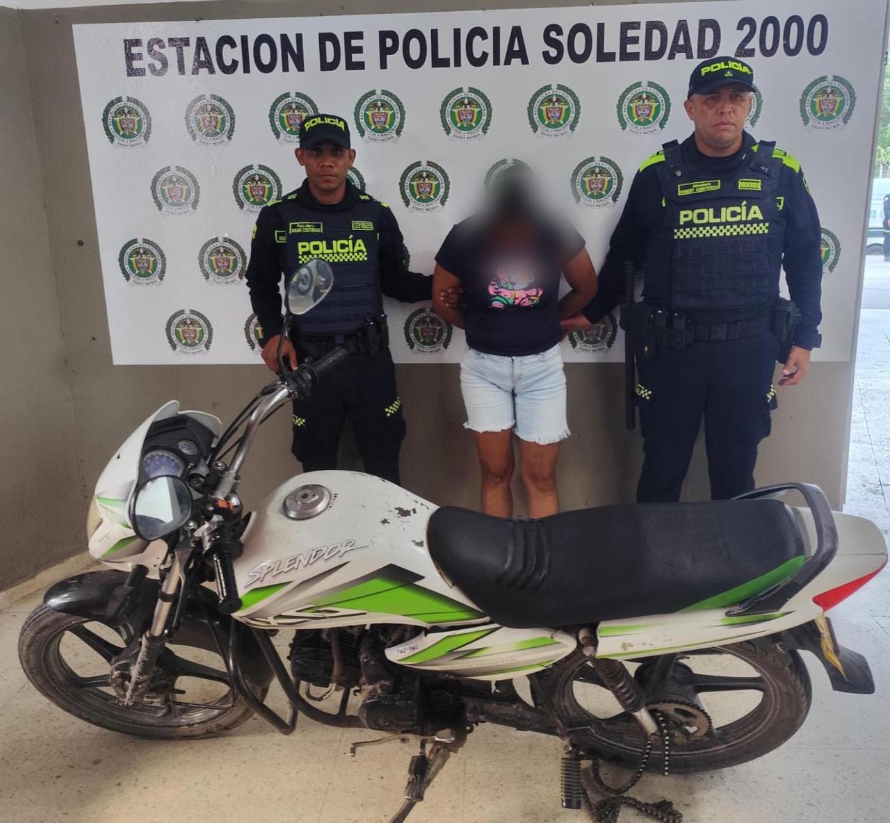 CAPTURADA UNA PERSONA POR RECEPTACIÓN Y RECUPERADA MOTOCICLETA EN SOLEDAD